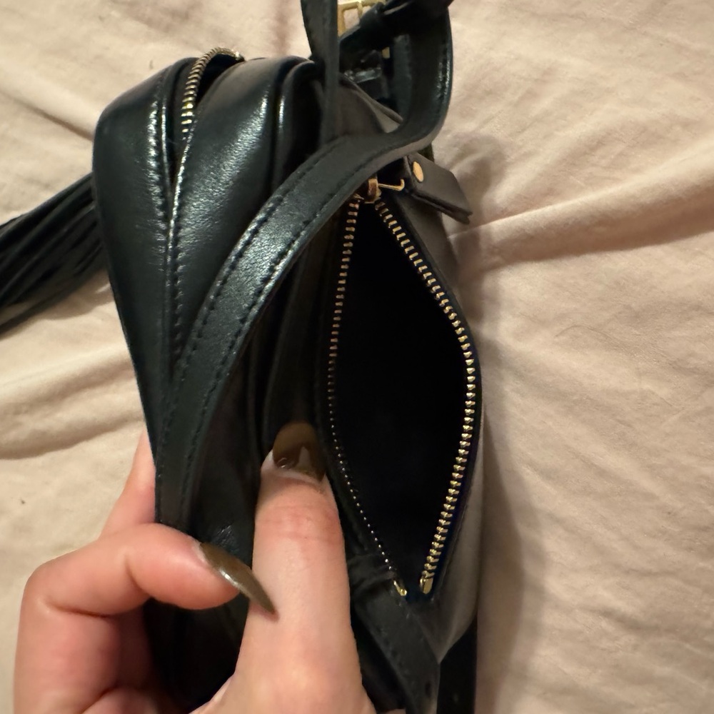 Saint Laurent Black Chevron Crossbody Belt Bag - Picture 4 of 7